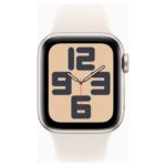 Apple Watch SE GPS (2024) 40 mm Aluminium Lumière Stellaire Bracelet Sport Lumière Stellaire M/L – Image 2