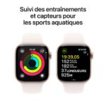 Apple Watch Series 10 GPS + Cellular 42 mm Aluminium Rose Or Bracelet Sport Rose Tendre M/L – Image 5