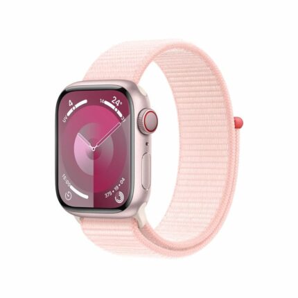 Apple-Watch-Series-9-GPS-Cellular-41-mm-boitier-en-aluminium-Rose-avec-boucle-Sport-rose-clair