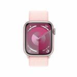 Apple Watch Series 9 GPS + Cellular 41 mm, boîtier en aluminium Rose avec boucle Sport rose clair – Image 3