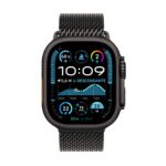 Apple Watch Ultra 2 GPS + Cellular 49 mm Titane Noir Bracelet Milanais Noir M – Image 3