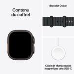 Apple Watch Ultra 2 GPS + Cellular 49 mm Titane Noir Bracelet Océan Noir – Image 6