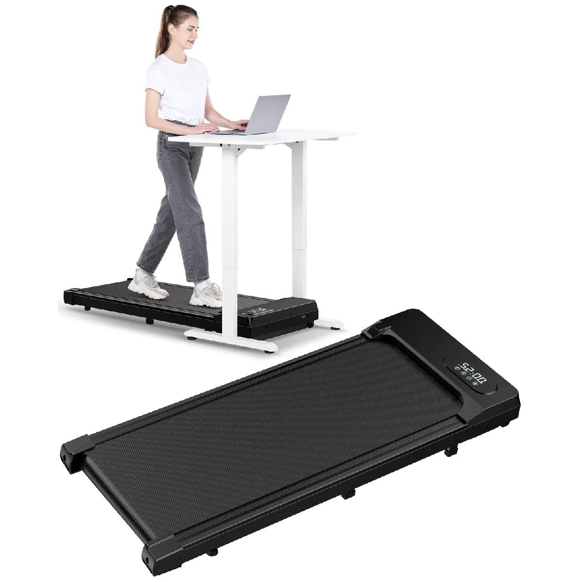 Tapis de Marche Portable DSKEUZEEW Walking Pad -8 km-h - Moteur 2.5HP - Écran LCD - Télécommande-noir Tapis-de-Marche-Portable-DSKEUZEEW-Walking-Pad-8-km-h-Moteur-2.5HP-Ecran-LCD-Telecommande-noir