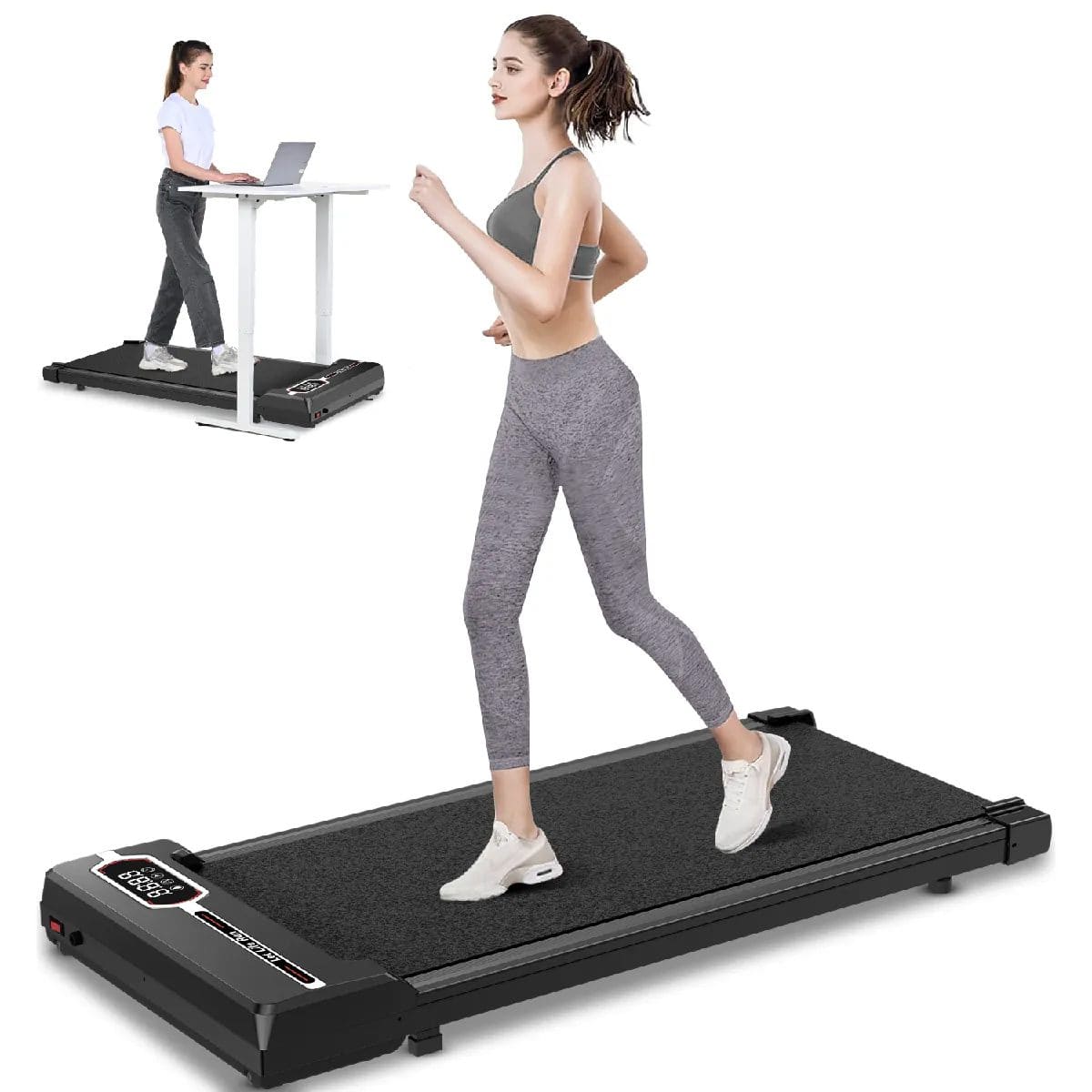 Tapis de marche Rattantree Walking Pad Noir - 5 couches amortissantes - Fonction course et marche - Silencieux Détails du fichier joint Tapis-de-marche-Rattantree-Walking-Pad-Noir