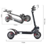 Halo Knight T104 Trottinette électrique - Moteur 1000W x 2 - Vitesse max 65 km/h - Pneus tout-terrain 10" - Système de frein à disque – Image 6
