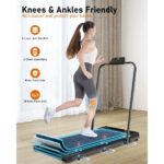 Rattantree - Tapis de Course Électrique - Vitesse 1-10 km/h - Pliable - Télécommande - Écran LED - Noir – Image 4