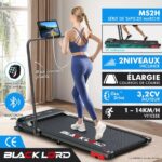 Tapis de course pliable Black Lord Noir - Moteur 3.2 CV - Inclinaison 2 niveaux - Bluetooth intégré – Image 3