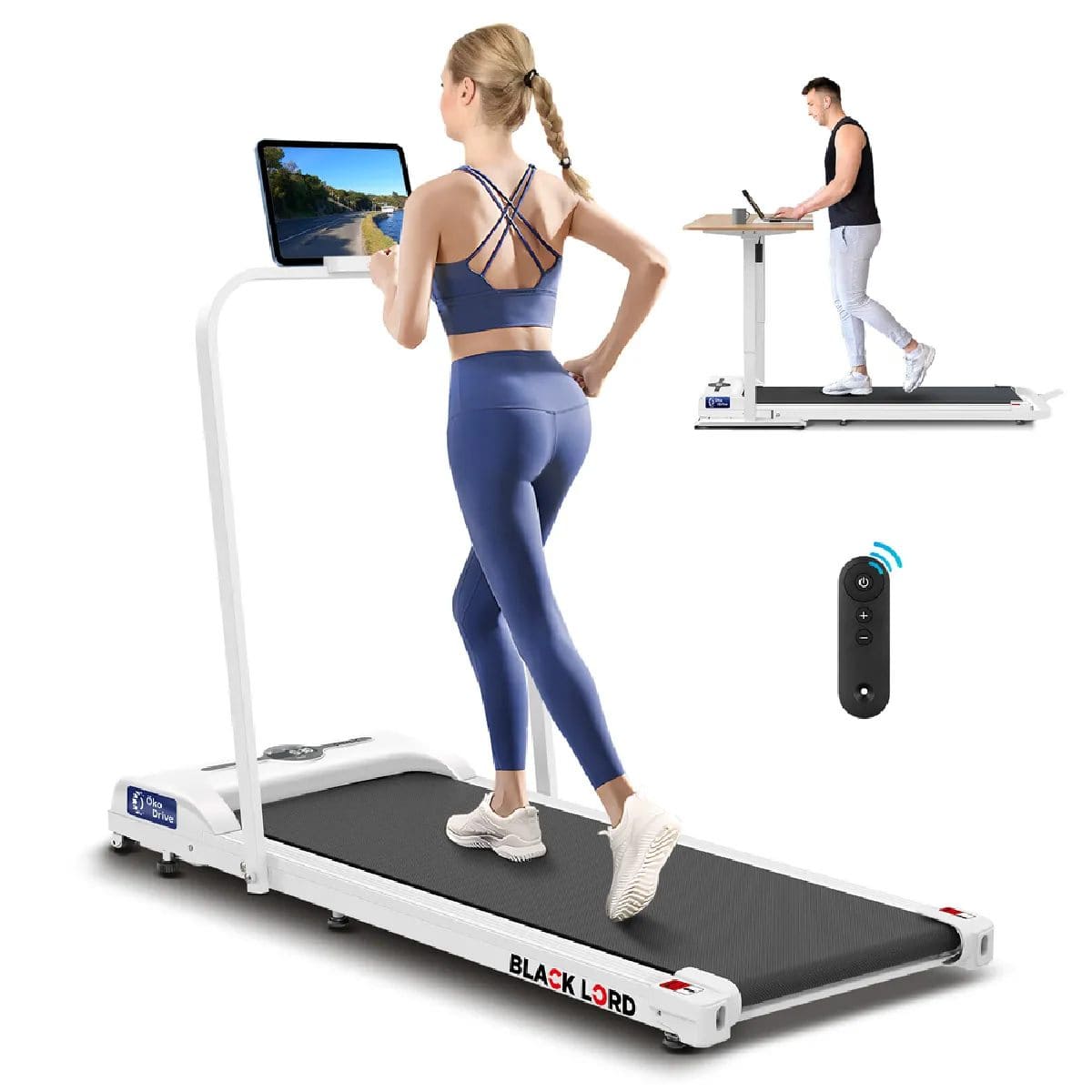 Tapis de course pliable Black Lord SL9-H - Moteur 2.2 CV - Contrôle APP - Bluetooth - 1-12 km-h-blanc Tapis-de-course-pliable-Black-Lord-SL9-H-Moteur-2.2-CV-Controle-APP-Bluetooth-1-12-km-h-blanc