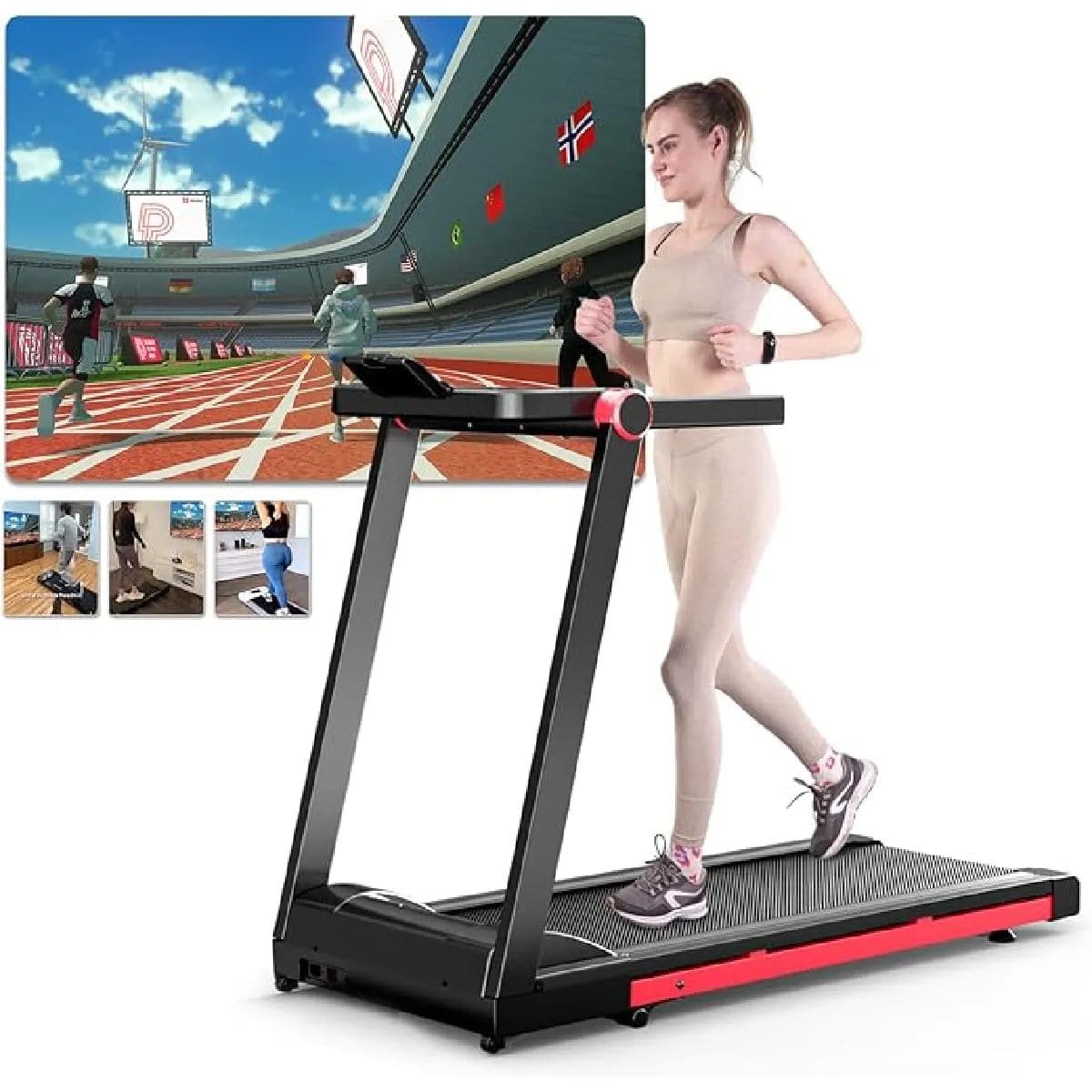 Tapis de course pliable Deerrun - Moteur 2573W - Vitesse 1 à 16 km-h - Silencieux Tapis-de-course-pliable-Deerrun-Moteur-2573W-Vitesse-1-a-16-km-h-Silencieux