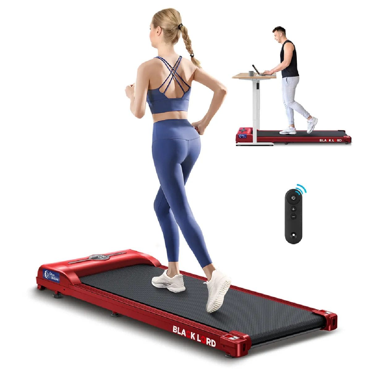 Tapis de marche électrique Black Lord SL9 - 2.2 CV - Structure robuste - Écran LED - Bluetooth intégré-rouge Tapis-de-marche-electrique-Black-Lord-SL9-2.2-CV-Structure-robuste-Ecran-LED-Bluetooth-integre-rouge