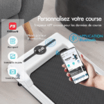 Tapis de marche électrique Black Lord SL9 - Moteur 2,2CV - Télécommande - Bluetooth - 1 à 9 km/h - Blanc – Image 5