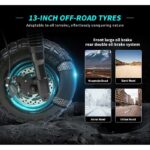 OOTD T30 - Trottinette Électrique Puissante Adulte 3200W - Pneus 13" Tout-Terrain - 100 km Autonomie – Image 4