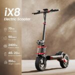 iScooter iX8 - Trottinette électrique - Double Moteur 2400W - Autonomie 70 km - Vitesse max 60 km/h - Suspensions doubles – Image 3