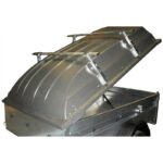 Capot ABS 150 x 105 cm pour Remorque – Protection étanche avec Vérin à Gaz – Image 4
