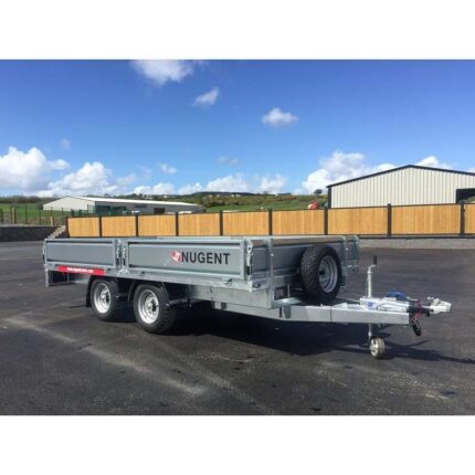 Remorque-plateau-Nugent-F3717H-35-tonnes-freinee-avec-ridelles