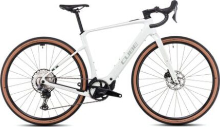 Vélo de Gravel Électrique Cube Nuroad Hybrid C:62 Race 400X Shimano GRX 12V 400 Wh 700 mm Gris Vert Desertstone 2025