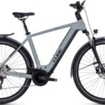 Vélo de Ville Électrique Cube Kathmandu Hybrid One 750 Shimano Deore 10V 750 Wh 700 mm Gris Vert Swamp 2023