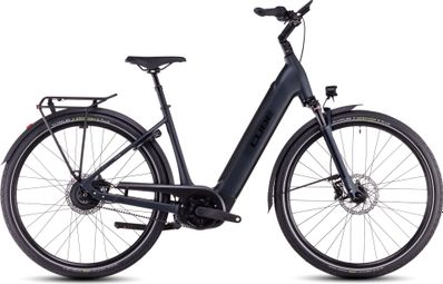 Vélo de Ville Électrique Cube Supreme Hybrid Deluxe Pro 625 Easy Entry Enviolo City Courroie 625 Wh 700 mm Noir Night 2025
