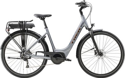 Vélo de Ville Électrique Trek Verve+ 1 Lowstep Shimano Tourney/Altus 8V 500 Wh Gris