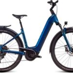 VTC Électrique Cube Kathmandu Hybrid EX 800 Easy Entry Shimano Cues 11V 800 Wh 700 mm Bleu Electric 2025