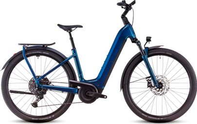 VTC Électrique Cube Kathmandu Hybrid EX 800 Easy Entry Shimano Cues 11V 800 Wh 700 mm Bleu Electric 2025