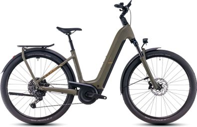 VTC Électrique Cube Kathmandu Hybrid Pro 800 Easy Entry Shimano Cues 11V 800 Wh 700 mm Vert Dusty Olive 2025