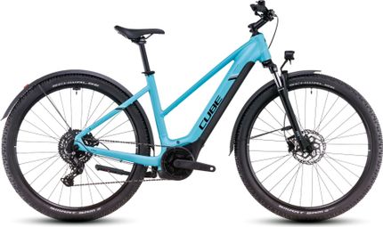 VTC Électrique Cube Nuride Hybrid Performance 500 Allroad Trapeze Shimano Cues 9V 500 Wh 29'' Bleu Swimming Pool 2025