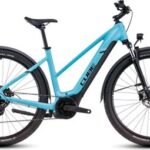 VTC Électrique Cube Nuride Hybrid Performance 625 Allroad Trapeze Shimano Cues 9V 625 Wh 29'' Bleu Swimming Pool 2025