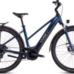 VTC Électrique Cube Touring Hybrid One 500 Trapeze Shimano Cues 9V 500 Wh 700 mm Bleu Deep Sea 2025