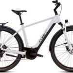 VTC Électrique Cube Touring Hybrid One 625 Shimano Cues 9V 625 Wh 700 mm Blanc Cotton Gris 2025