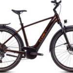 VTC Électrique Cube Touring Hybrid Pro 625 Shimano Cues 11V 625 Wh 700 mm Marron Orange Cinnamon 2025
