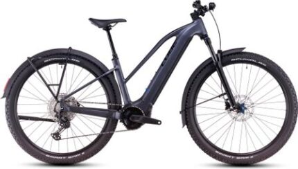 VTT Électrique Semi-Rigide Cube Reaction Hybrid Pro 600 Allroad Trapeze Shimano Deore/Deore XT 12V 600 Wh 29'' Gris Metallic 2025