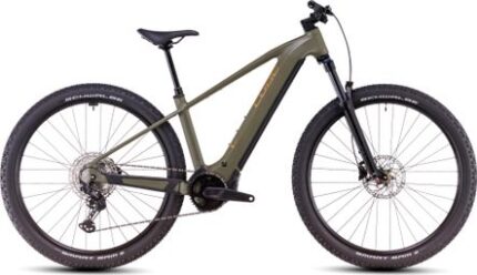VTT Électrique Semi-Rigide Cube Reaction Hybrid Pro 600 Shimano Deore/Deore XT 12V 600 Wh 27.5'' Vert Dusty Olive 2025