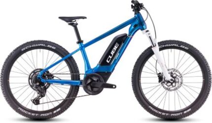 VTT Électrique Semi-Rigide Enfant Cube Acid 240 Hybrid Rookie Pro 400 Shimano Cues 9V 400 Wh 24'' Bleu Actionteam 2025 7 - 10 ans