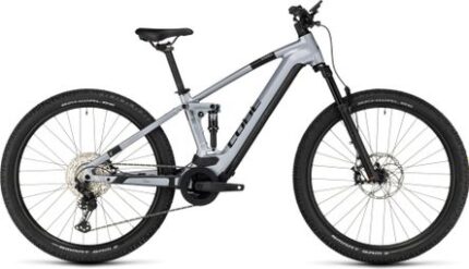VTT Électrique Tout-Suspendu Cube Stereo Hybrid 120 Race 750 Shimano Deore/XT 12V 750 Wh 29'' Argent Polar