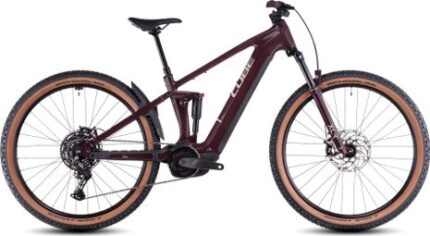 VTT Électrique Tout-Suspendu Cube Stereo Hybrid One22 Pro 800 Shimano Cues 10V 800 Wh 27.5'' Rouge Amarone 2025
