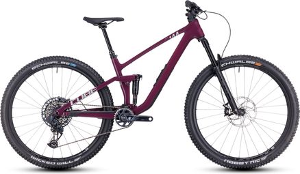 VTT Tout-Suspendu Cube Stereo One44 C:68X SLX Sram GX Eagle AXS 12V 29'' Rose Rouge Wine VTT Tout-Suspendu Cube Stereo One44 C:68X SLX Sram GX Eagle AXS 12V 29'' Rose Rouge Wine